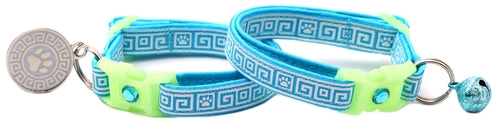 Greek Key Breakaway Cat Collar