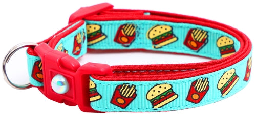 Burgers and Fries Breakaway Cat Collar