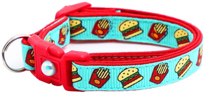 Burgers and Fries Breakaway Cat Collar