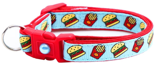 Burgers and Fries Breakaway Cat Collar
