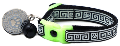 Greek Key Breakaway Cat Collar