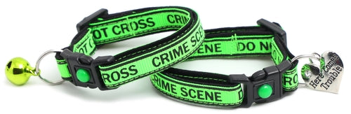 Crime Scene Do Not Cross Breakaway Cat Collar