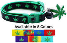 Marijuana Leaves Breakaway Cat Collar