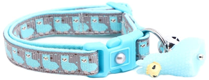 Blue Llamas Breakaway Cat Collar