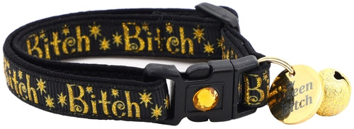 Gold Bitch Breakaway Cat Collar