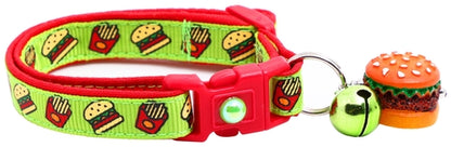 Burgers and Fries Breakaway Cat Collar