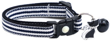 Horizontal Black and White Stripes Cat Collar