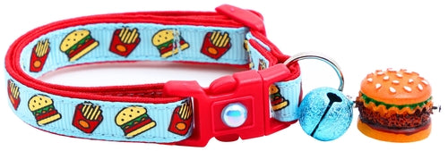 Burgers and Fries Breakaway Cat Collar