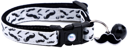 Mustache Breakaway Cat Collar