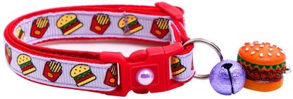 Burgers and Fries Breakaway Cat Collar