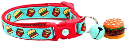 Burgers and Fries Breakaway Cat Collar