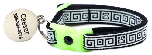 Greek Key Breakaway Cat Collar