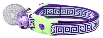 Greek Key Breakaway Cat Collar