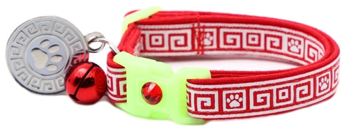 Greek Key Breakaway Cat Collar