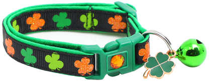 Colorful Shamrocks Breakaway Cat Collar