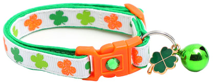 Colorful Shamrocks Breakaway Cat Collar