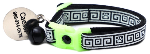 Greek Key Breakaway Cat Collar