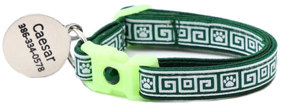 Greek Key Breakaway Cat Collar