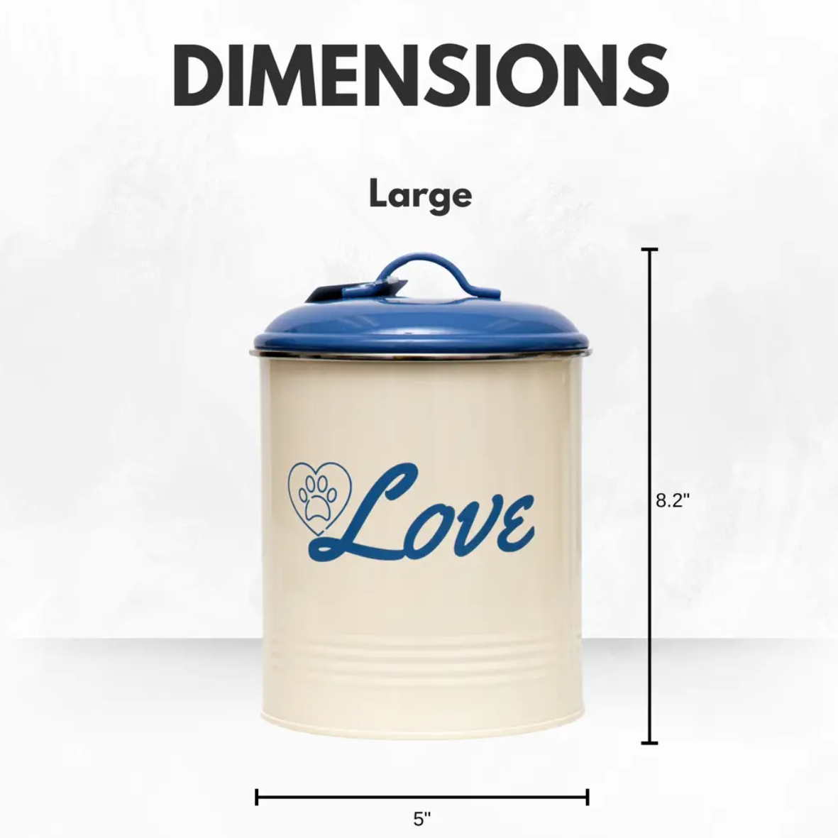 Country Living Set Of 3 Pet Treat Canisters Dog Treat Storage French Blue Lid