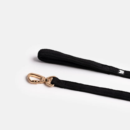 🖤 Aquafleece Black Waterproof Dog Leash – Durable with Padded Handle &