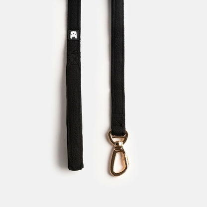 🖤 Aquafleece Black Waterproof Dog Leash – Durable with Padded Handle &