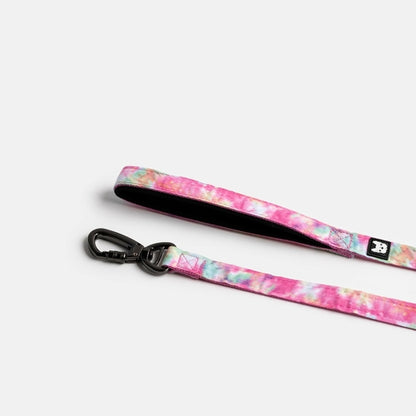 🌸🐶 Pink Tie-Dye Poplin Dog Leash – Durable, Secure & Stylish
