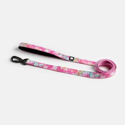 🌸🐶 Pink Tie-Dye Poplin Dog Leash – Durable, Secure & Stylish