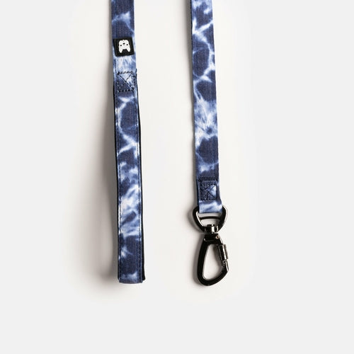 🌊 Poplin Dog Leash – Blue Tie-Dye Durable Leash with Padded Handle &
