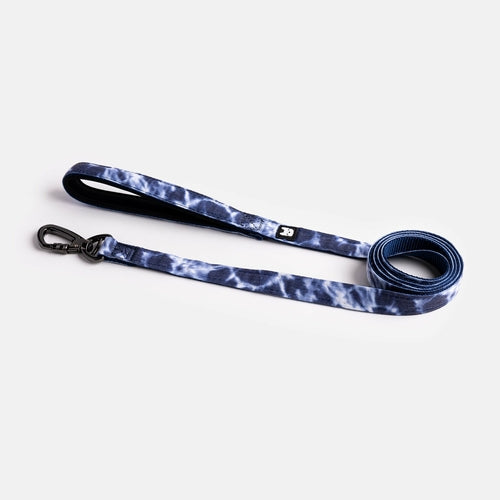 🌊 Poplin Dog Leash – Blue Tie-Dye Durable Leash with Padded Handle &