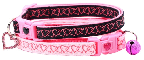 Linked Hearts Breakaway Cat Collar