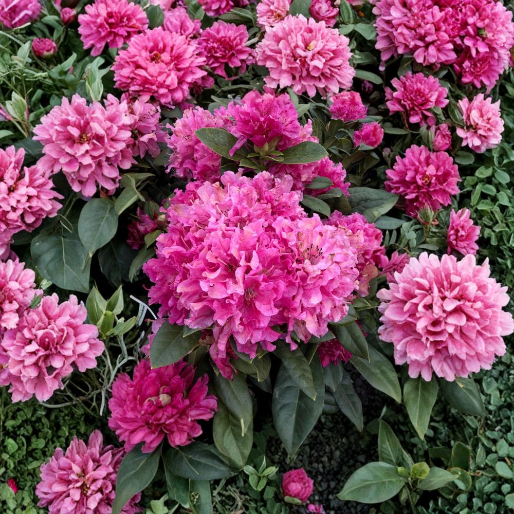Rhododendron ‘Rocket’ Live Evergreen Shrub with Pink Blooms | Hardy Landscape Plant 12–15 Inches Wide