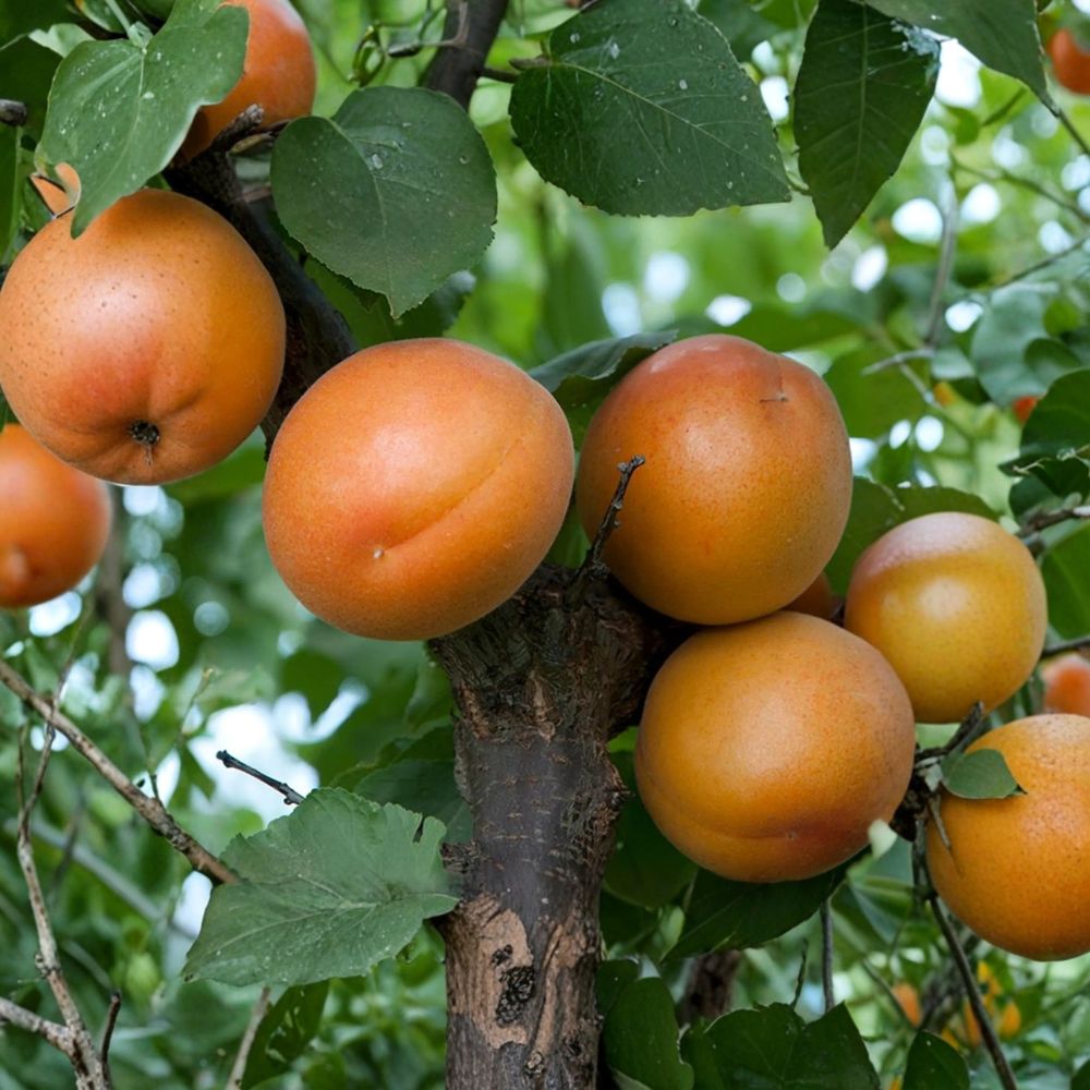 Tomcot Apricot Tree – Prunus armeniaca Bare Root | 3 Ft Tall Early Sweet Apricot