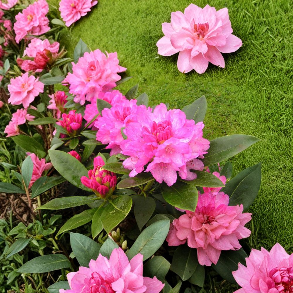 Rhododendron ‘Queen Alice’ Live Evergreen Shrub | Bright Pink Blooming, Cold Hardy Landscape Plant