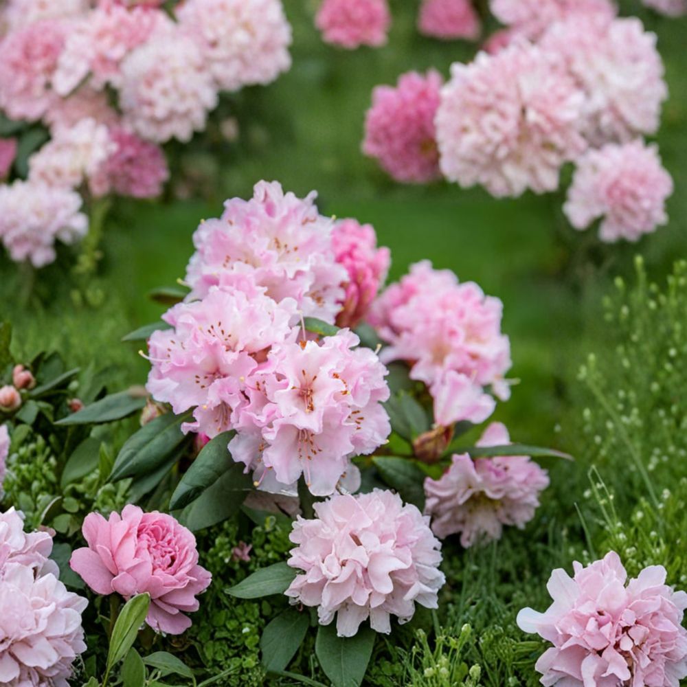 Christmas Cheer Rhododendron - Cold Hardy Evergreen Shrub with Early Pink Blooms