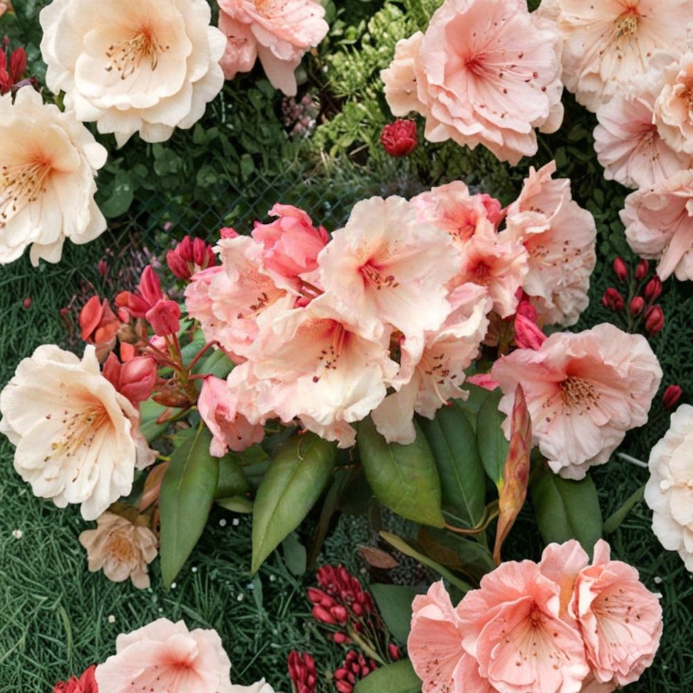 Virginia Richards Rhododendron – #3 Size Evergreen Shrub with Peachy Pink Blooms