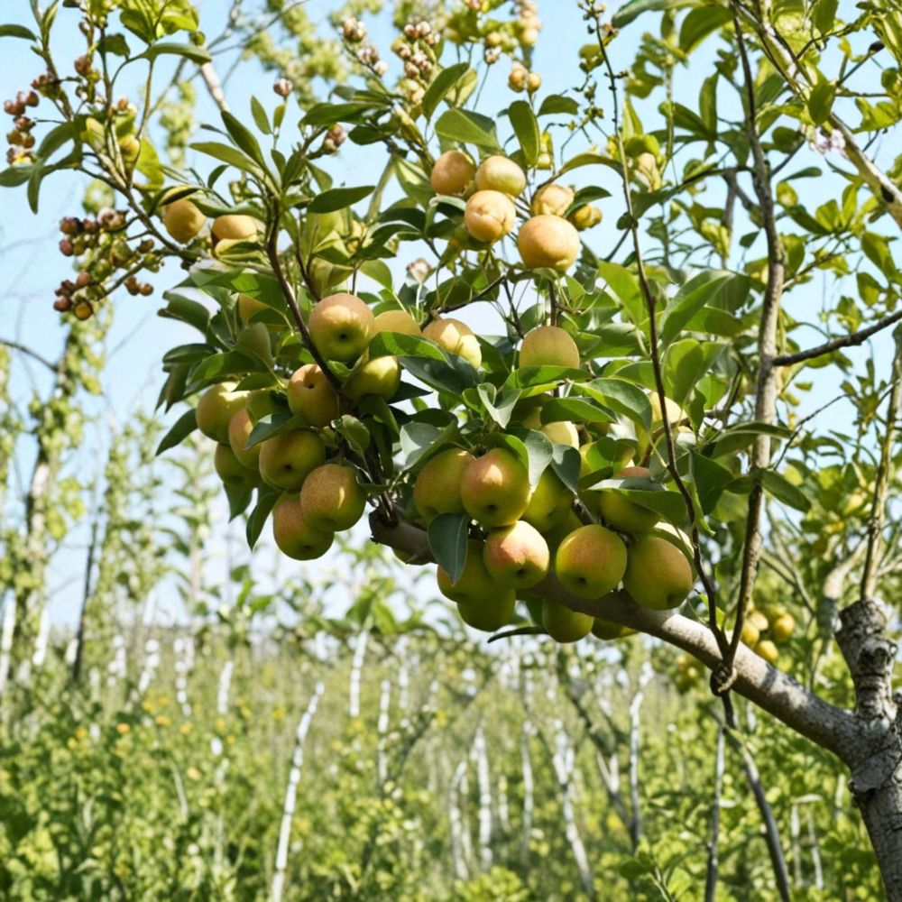 Fragrant Pear Tree – Pyrus pyrifolia Live Asian Pear Tree in Nursery Pot