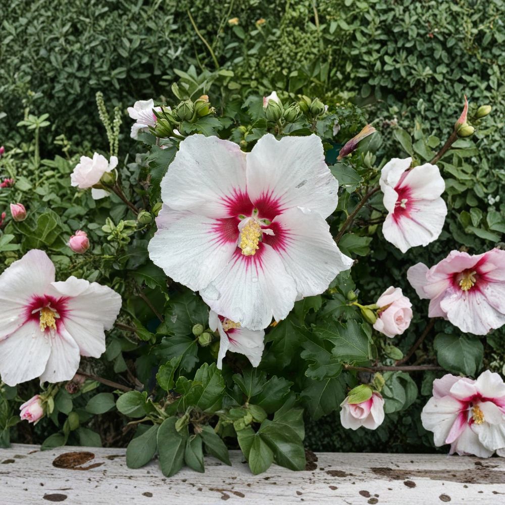 Helene Rose of Sharon Live Flowering Shrub | 2 Gallon Hibiscus syriacus Plant