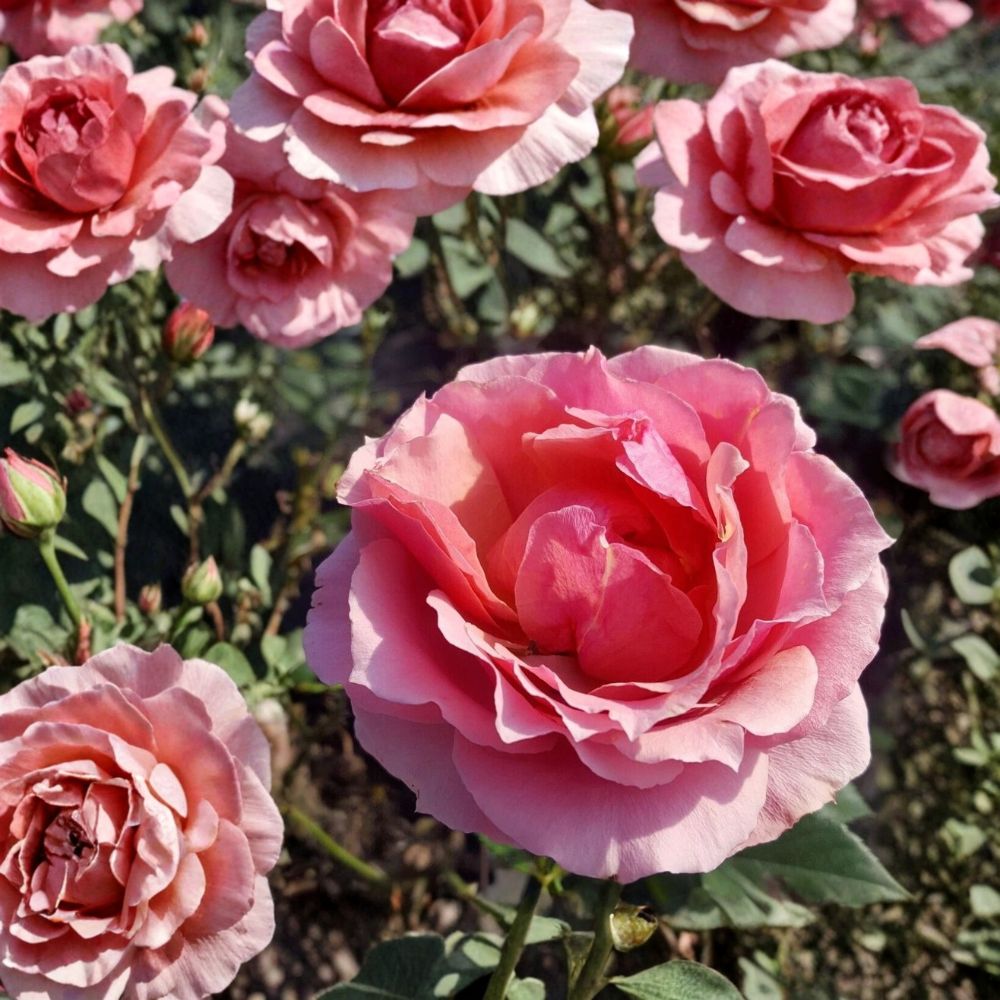 Princesse de Monaco Rose – 2 Gallon Grandiflora Rose Plant with Pink & Cream Blooms