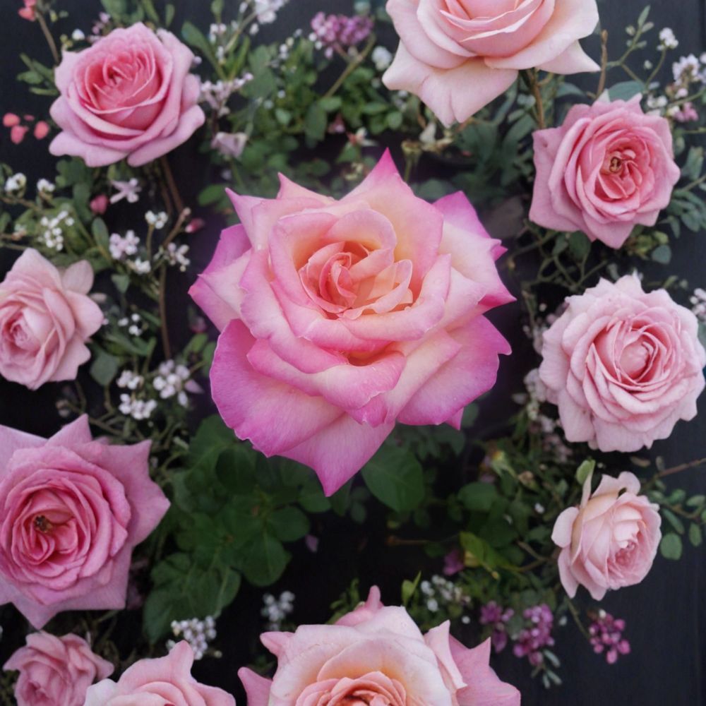 Kordes Perfecta Rose – Rosa Hybrid Tea Live Plant | 1 Gallon | Everblooming Cream Pink Rose