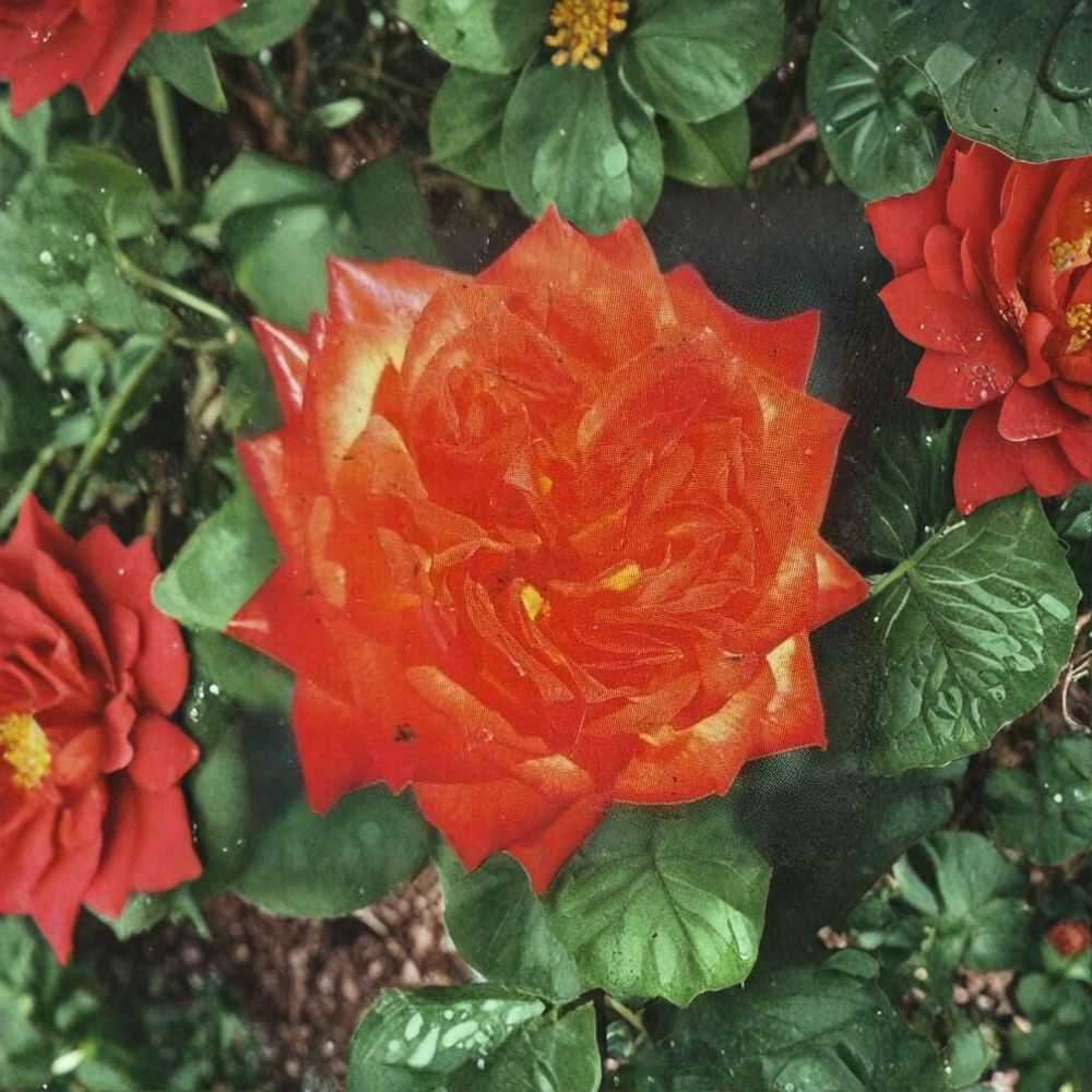 Charisma Floribunda Rose – 2 Gallon Live Rose Bush with Red Orange Yellow Blooms