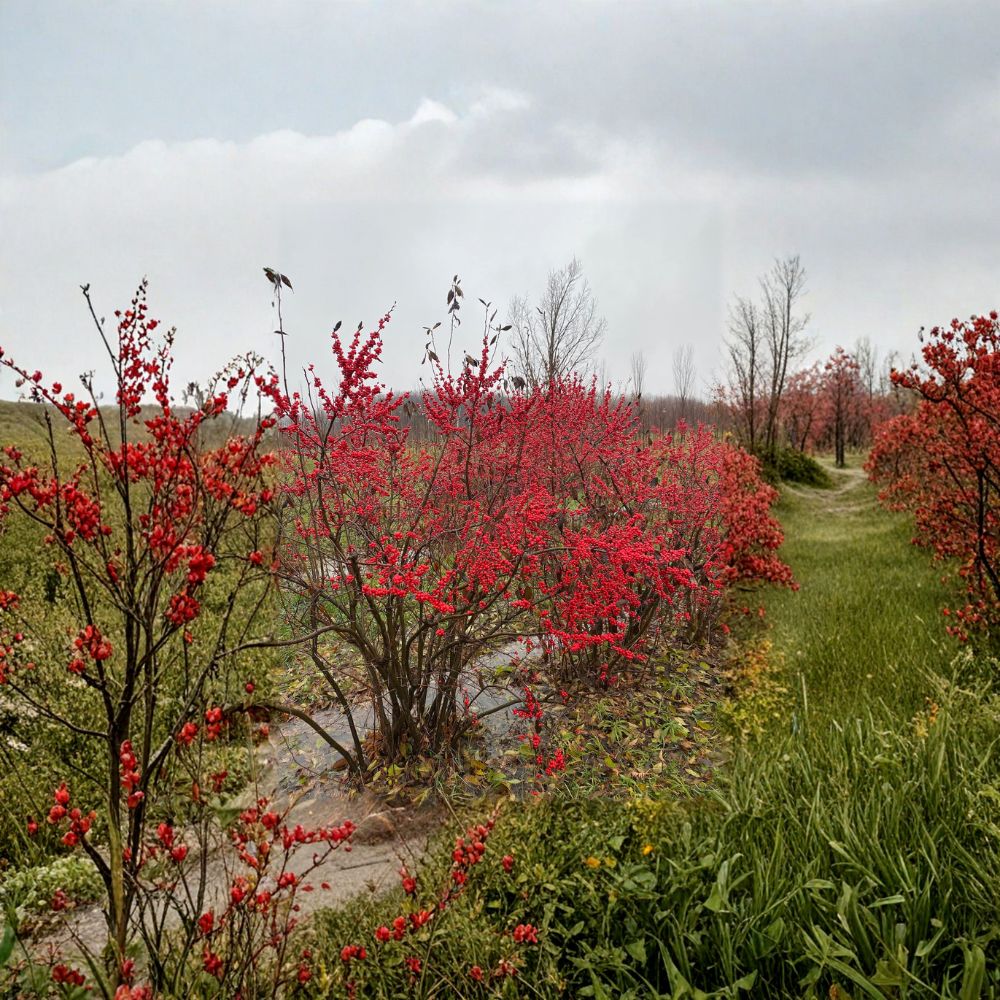 Ilex verticillata 'Maryland Beauty' – Female Winterberry Shrub | 12 Inches Tall | 1 Gallon Pot | Native Red Berry Shrub