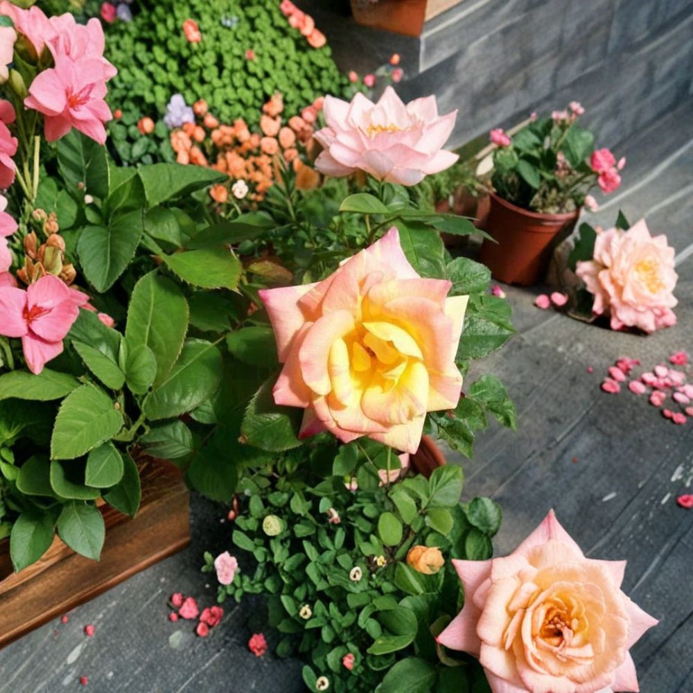 Jacob's Robe Climbing Rose Live Plant | 3 Gallon Rooted Climbing Rose