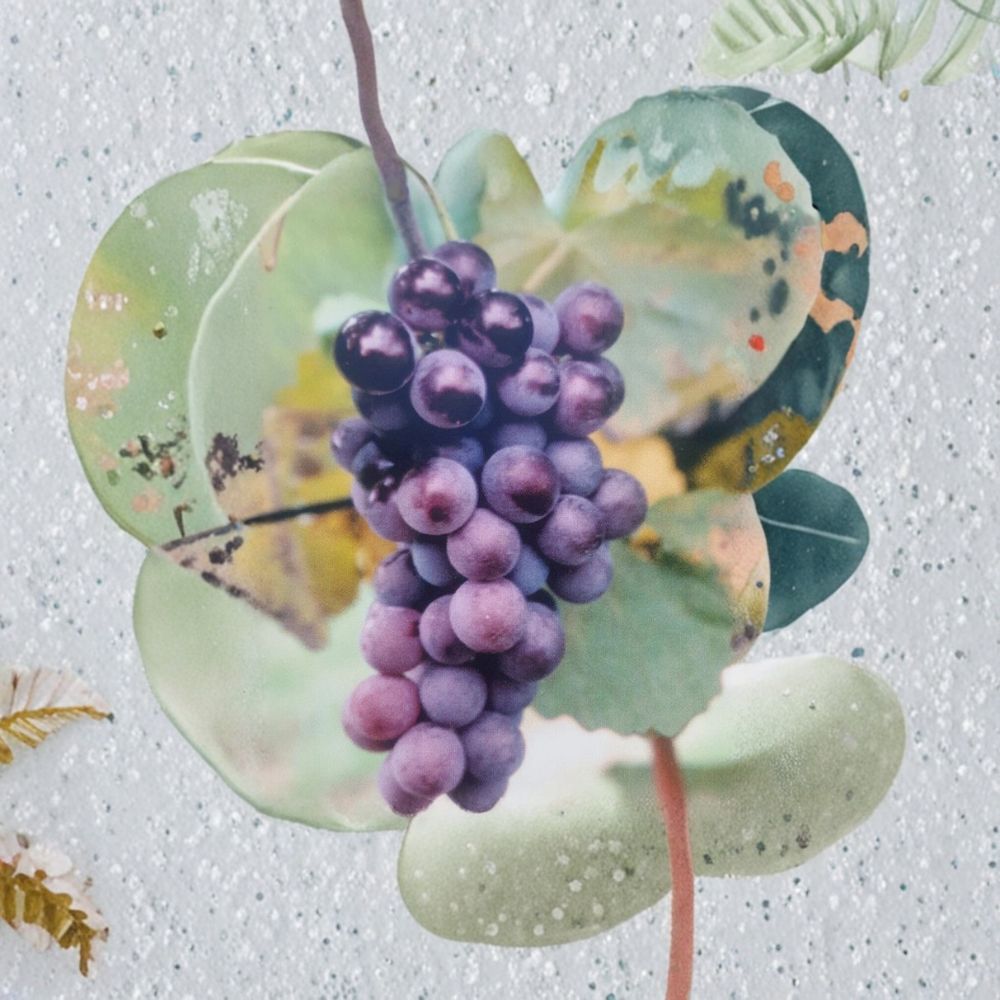 Champanel Grape Vine Live Plant | 2 Gallon | Sweet Red & Black Grapes | Vitis spp.