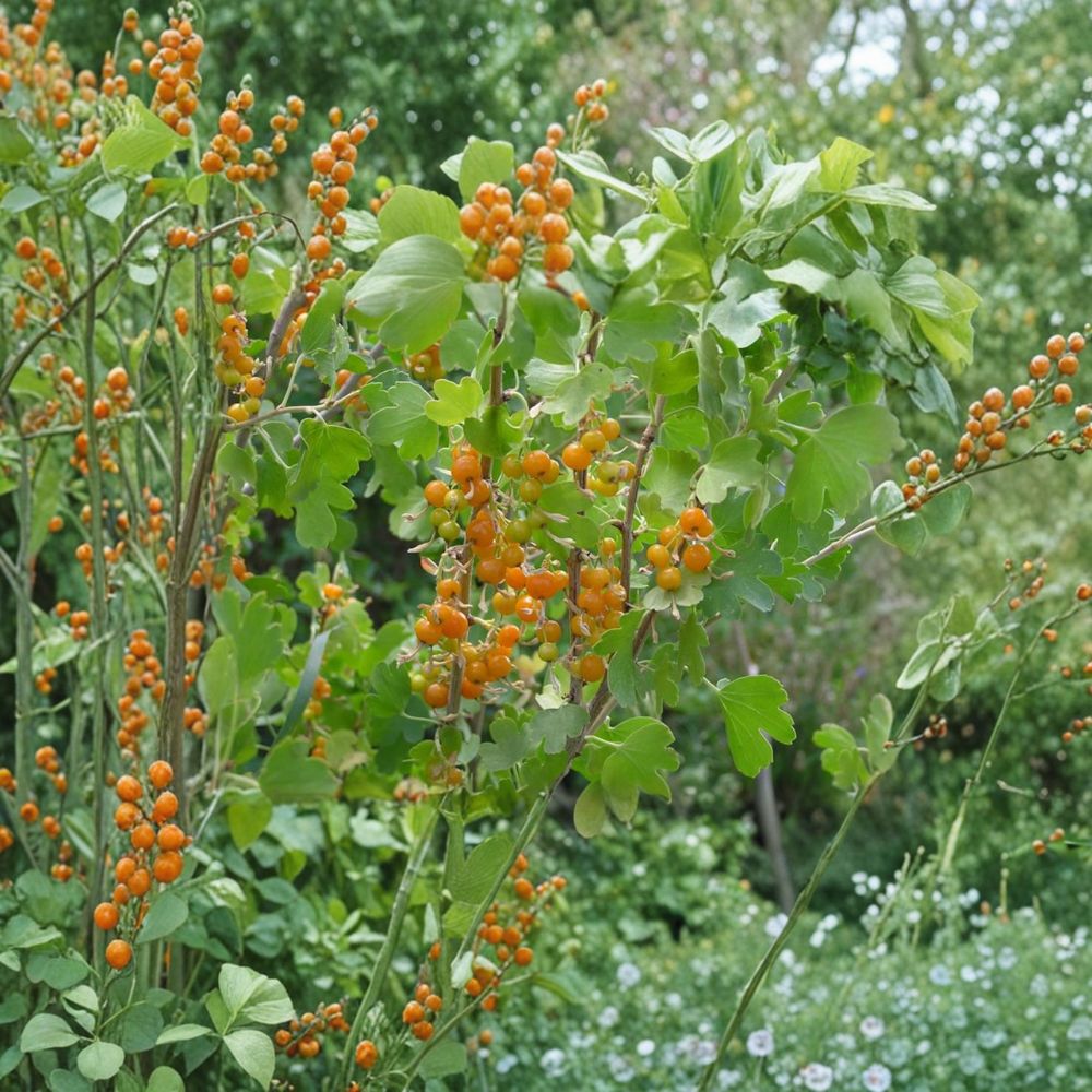 Golden Currant – Ribes aureum Live Rooted Plant | Edible Berry Shrub | Zones 3–8