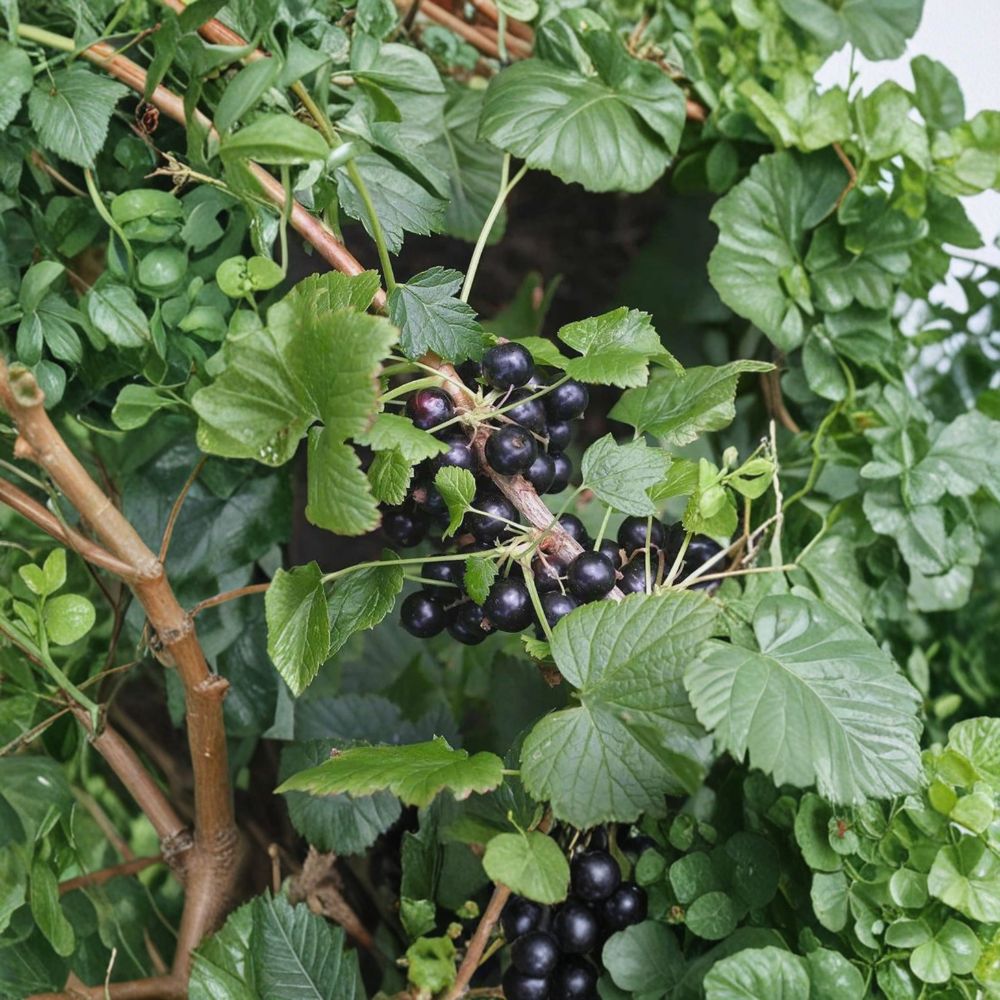 American Black Currant Live Rooted Starter Plant | Edible Thornless Berry Shrub Zones 3-8