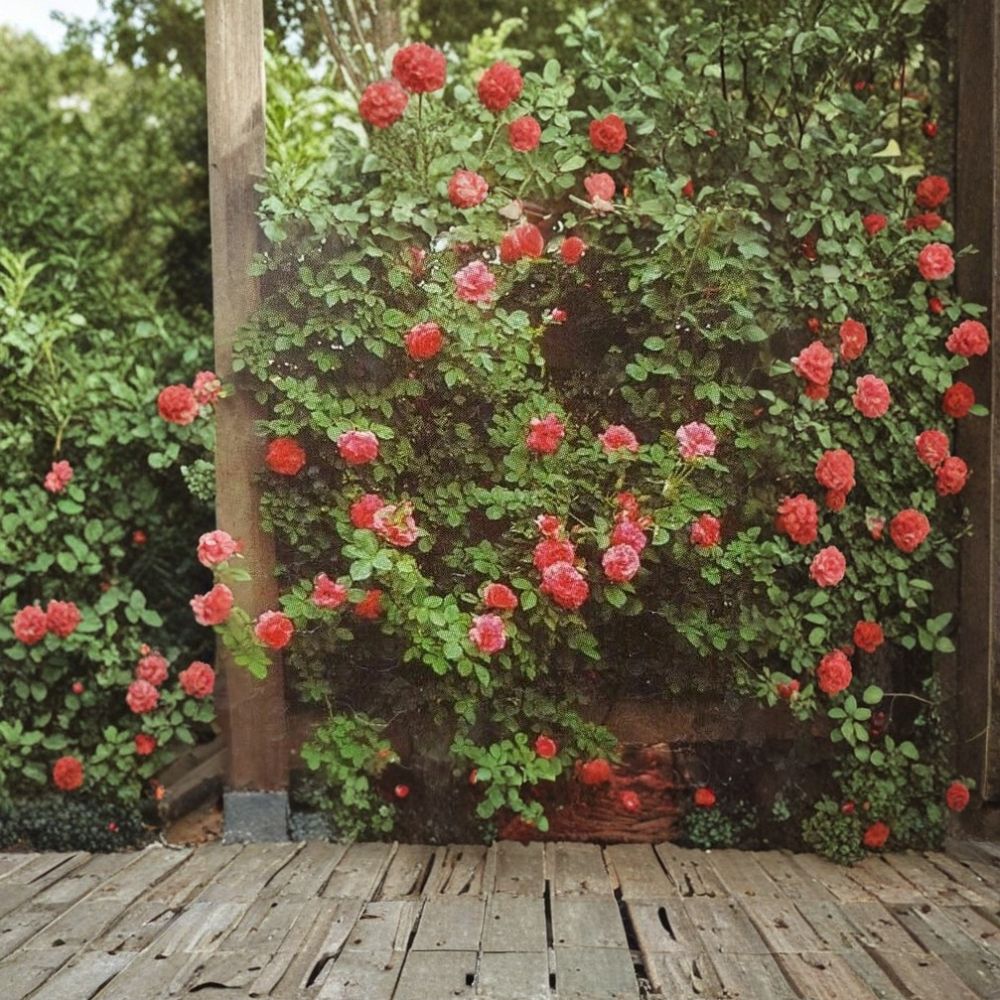 Climbing America Rose - Rosa Live Climbing Rose with Salmon Pink Blooms | 1 Gallon