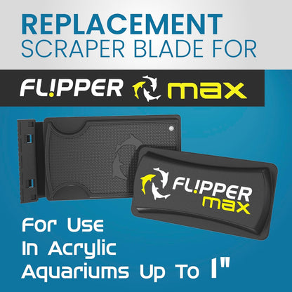 Flipper Max Abs Replacement Blades Straight Edge 5 Pack Acrylic Tanks