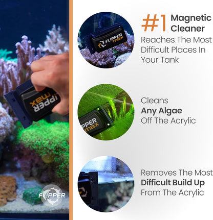 Flipper Max Abs Replacement Blades Straight Edge 5 Pack Acrylic Tanks