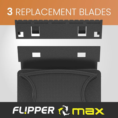 Flipper Max Abs Replacement Blades Straight Edge 5 Pack Acrylic Tanks