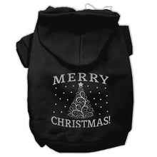 Mirage Pet 62-131 XLBK Shimmer Christmas Tree Pet Hoodie, Black -